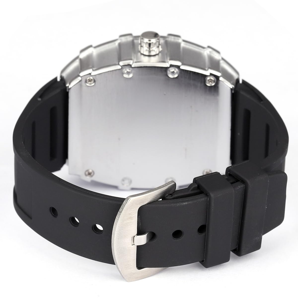 Bold Barrel Shape Watch – Fashion Skeleton Quartz Watch For Men