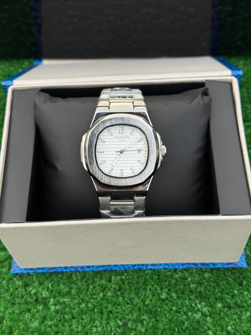PP - White Nautilus Style - Luxury Steel Watch
