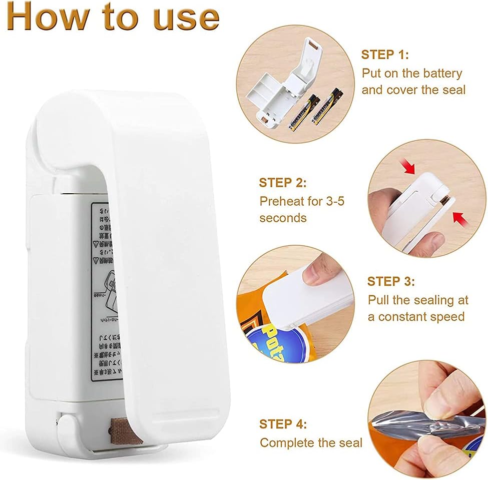 Portable Hand-Press Heat Sealing Machine for Snacks