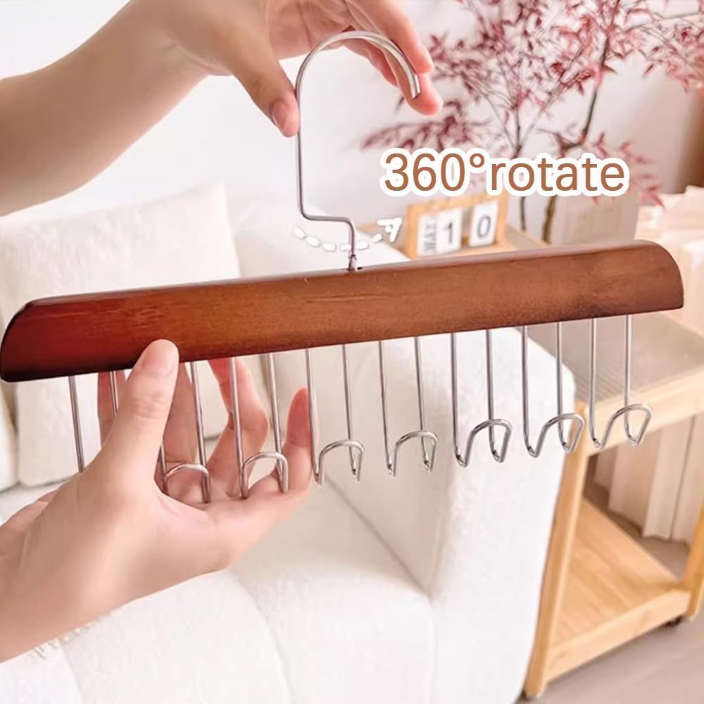 Wooden 8-Hook Storage Hanger