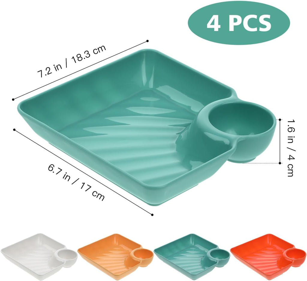 4-Piece Snack Plate Set