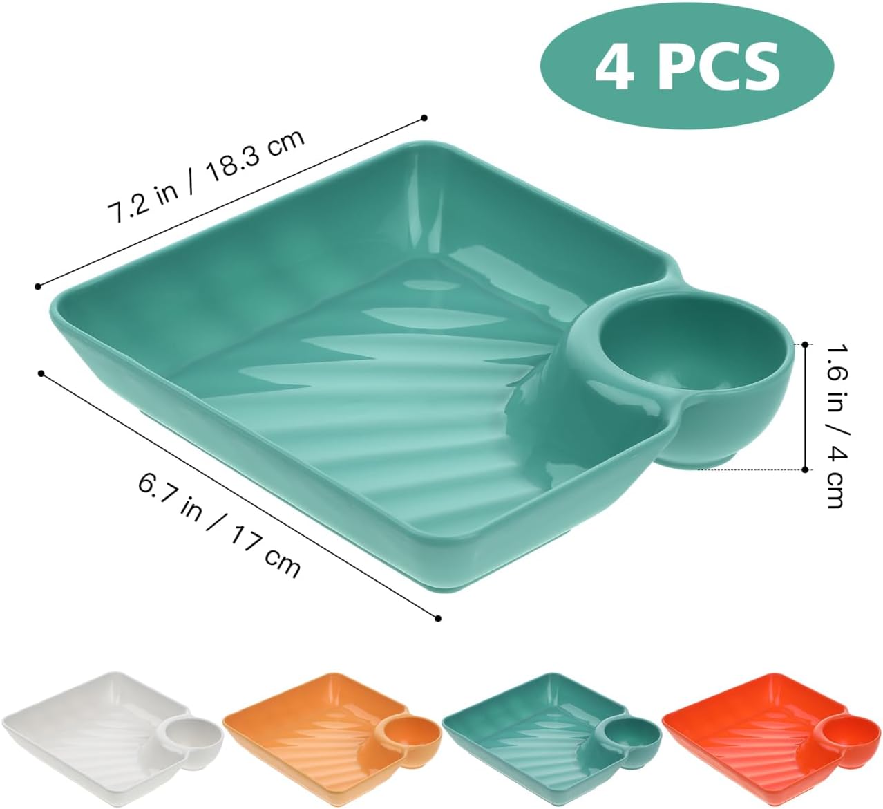 4-Piece Snack Plate Set