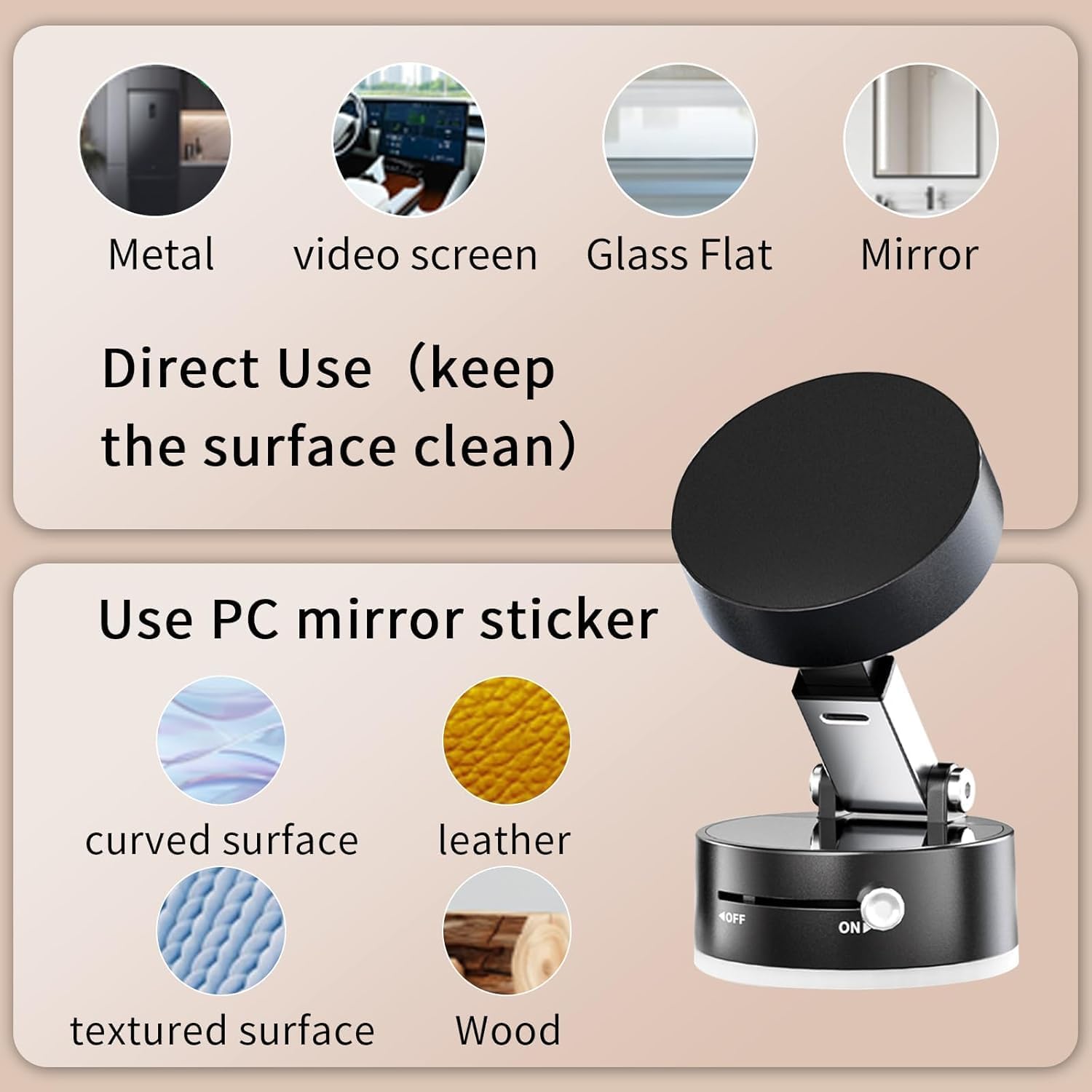 360° Magnetic Vacuum Phone Holder