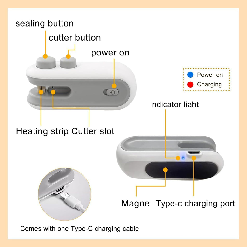 2-in-1 Portable Bag Sealer & Cutter