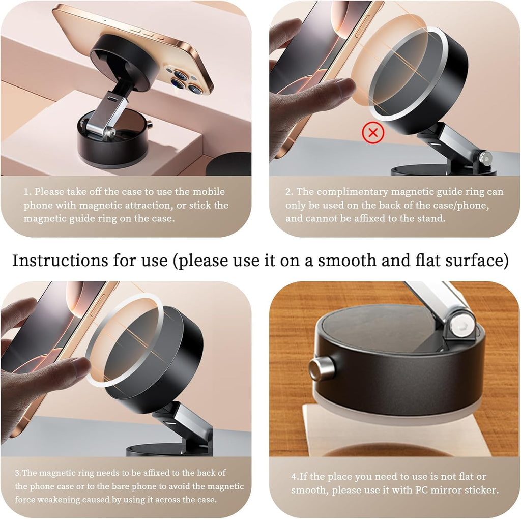 360° Magnetic Vacuum Phone Holder