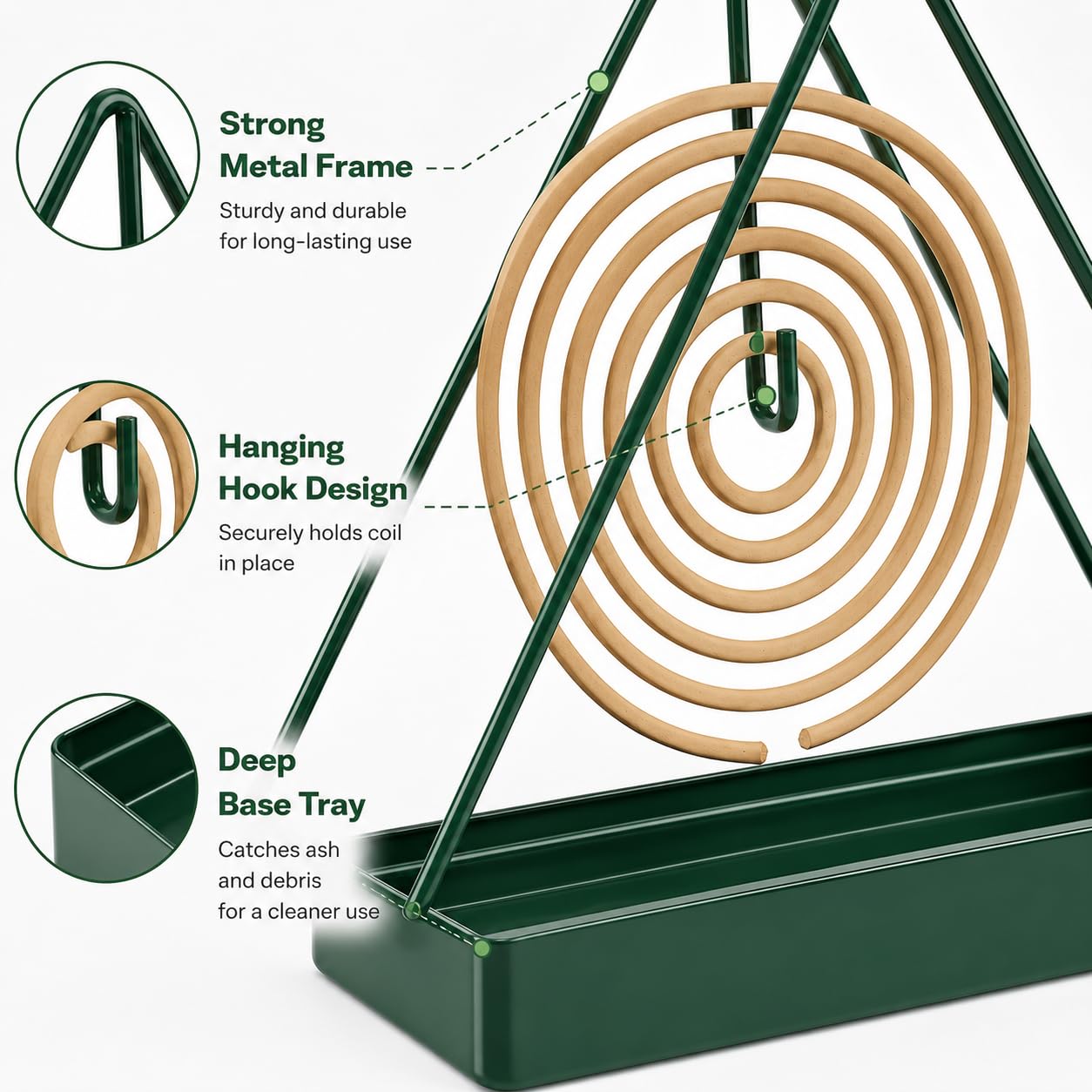 Triangular Mosquito Coil Holder