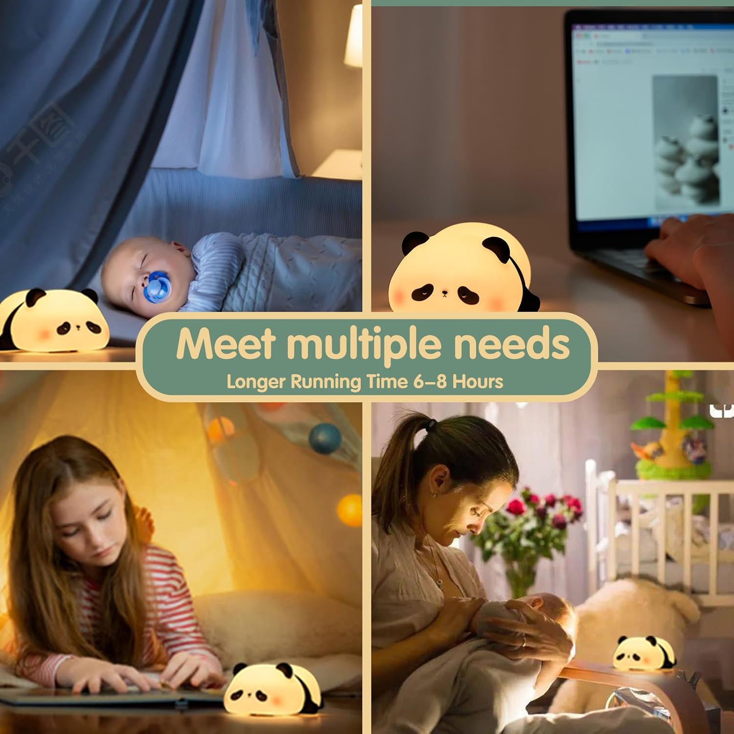 Soft Silicone Panda Night Lamp