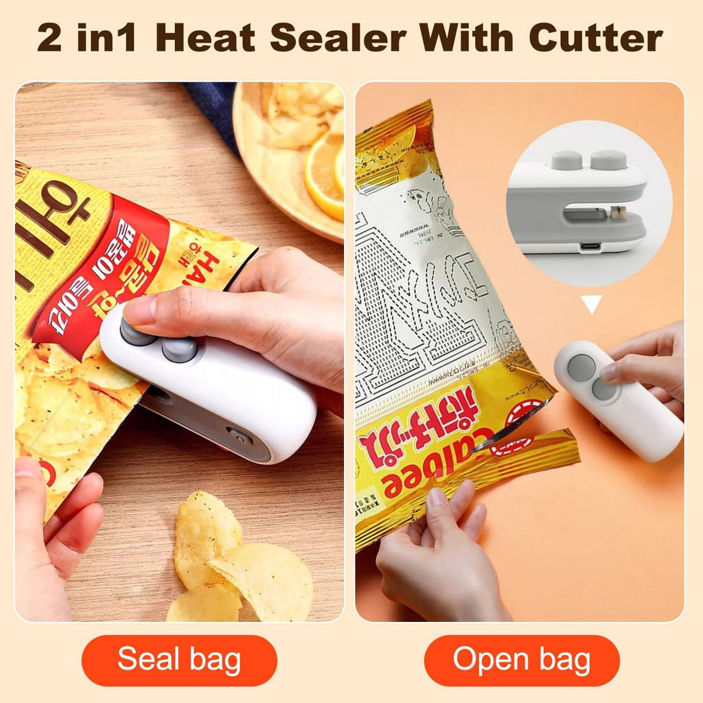 2-in-1 Portable Bag Sealer & Cutter