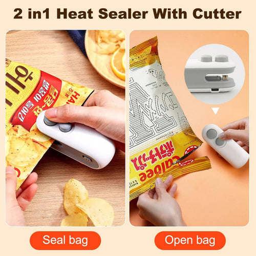 2-in-1 Portable Bag Sealer & Cutter