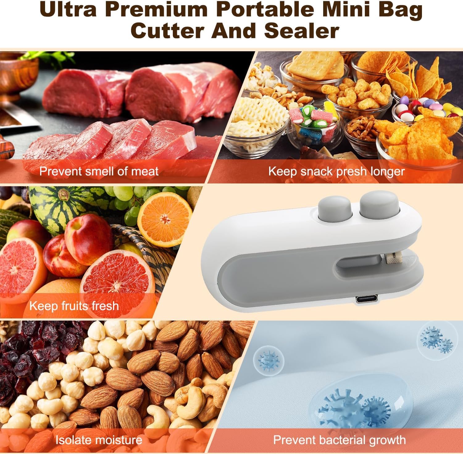 2-in-1 Portable Bag Sealer & Cutter