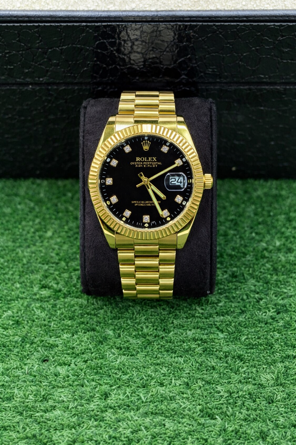 RLX – Datejust | Stainless Steel | Gold Edition | Black Dial