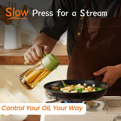 2 in 1 Oil Sprayer and Dispenser Bottle - 500ml