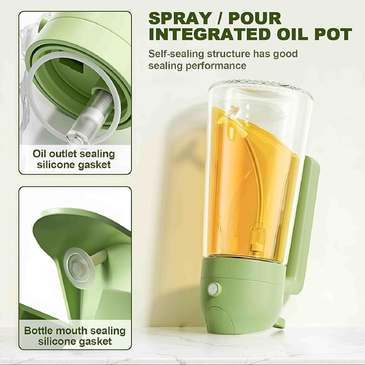 2 in 1 Oil Sprayer and Dispenser Bottle - 500ml