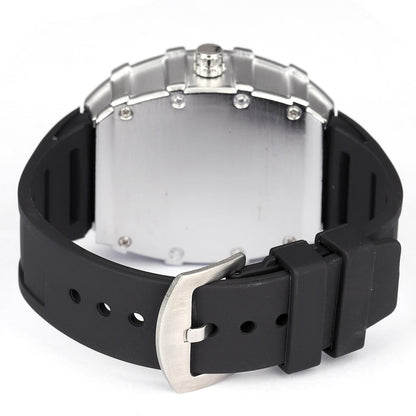 Bold Barrel Shape Watch – Fashion Skeleton Quartz Watch For Men