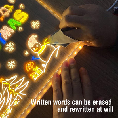 DIY LED Light-Up Writing Board (20x20cm)