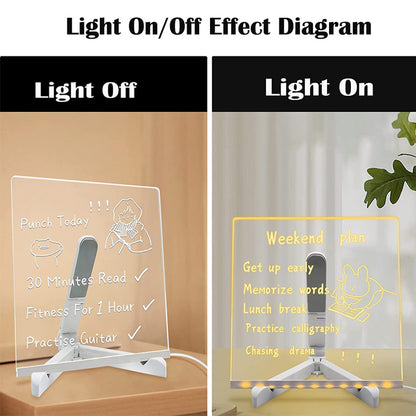 DIY LED Light-Up Writing Board (20x20cm)