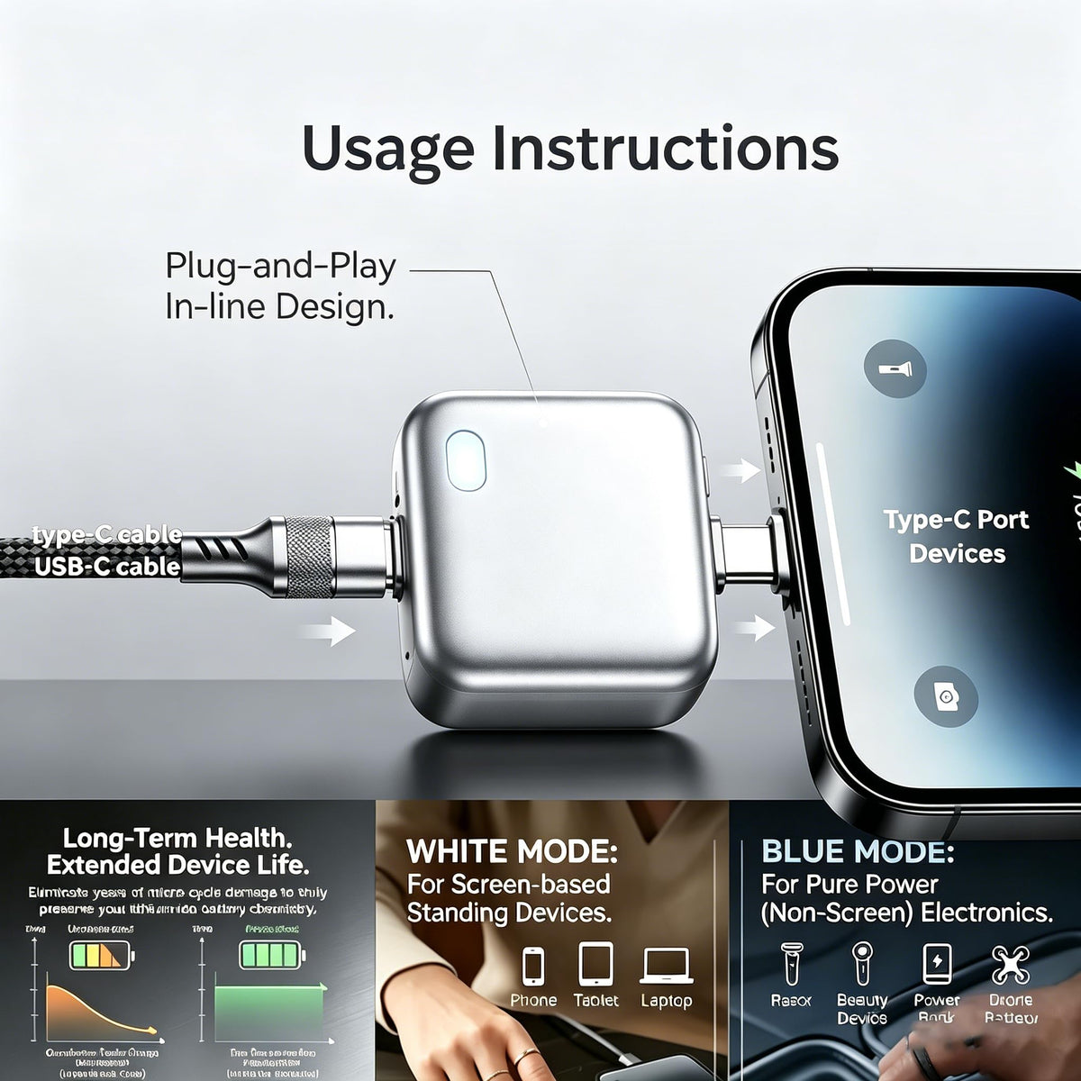 Auto Power-Off Fast Charging Adapter