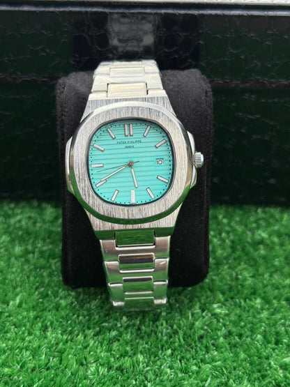 PP - Tiffany Blue Nautilus Style - Luxury Steel Watch