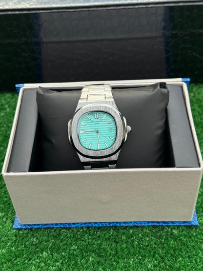 PP - Tiffany Blue Nautilus Style - Luxury Steel Watch