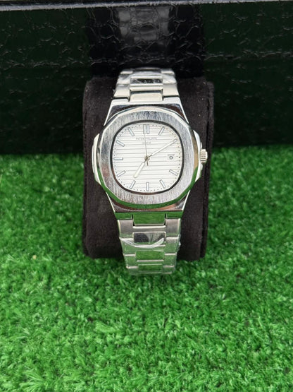 PP - White Nautilus Style - Luxury Steel Watch
