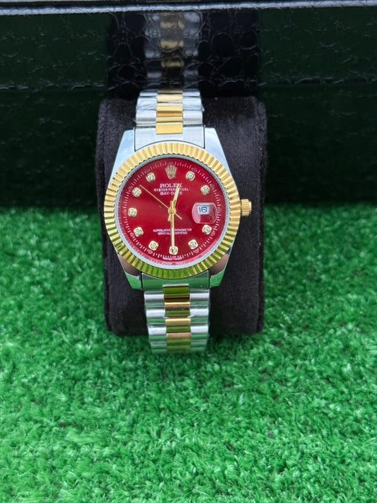 RLX Datejust in Maroon & Gold – Premium Classic Watch