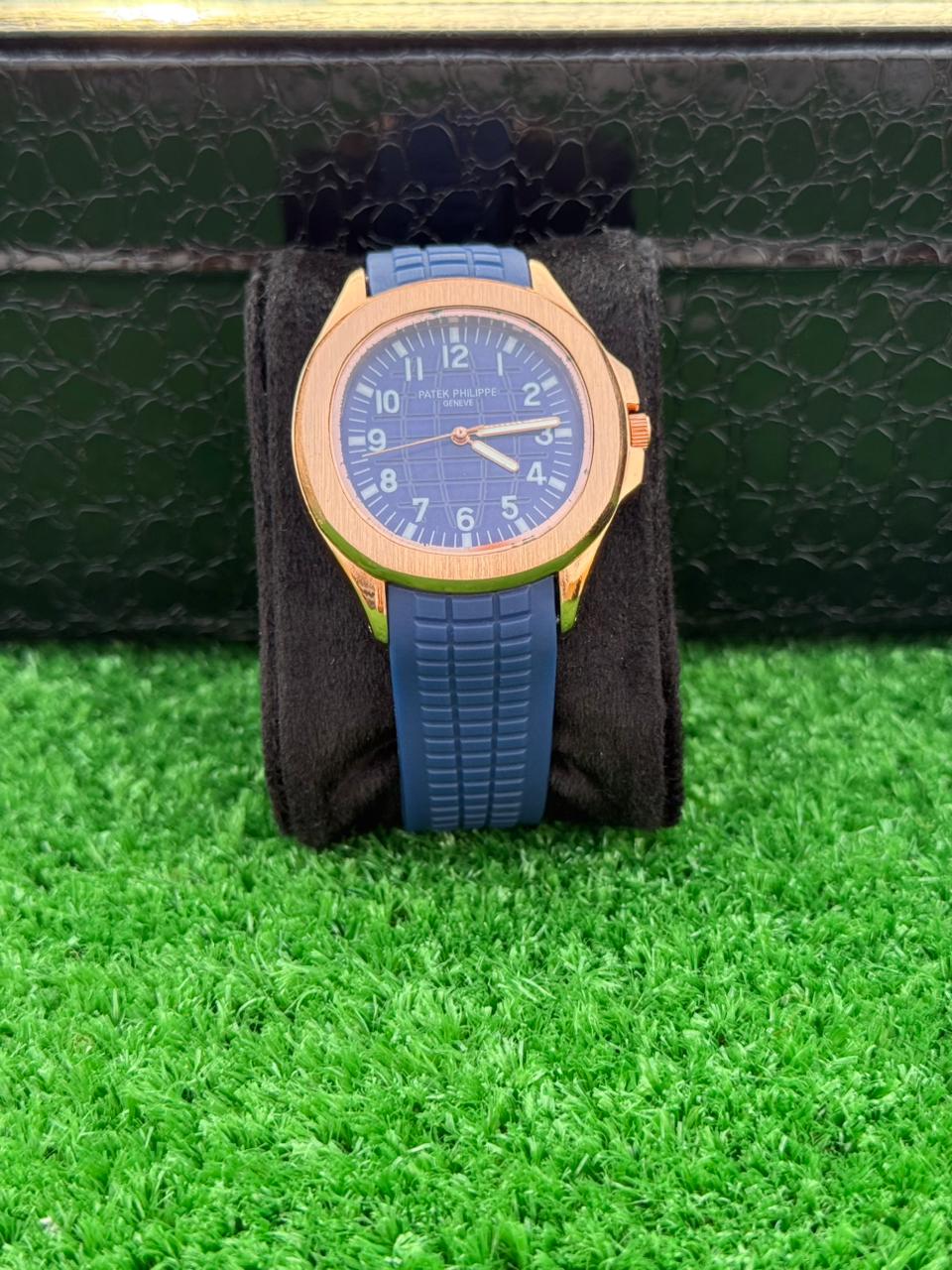 PP Aquanaut Blue Dial Rose Gold Men's Watch