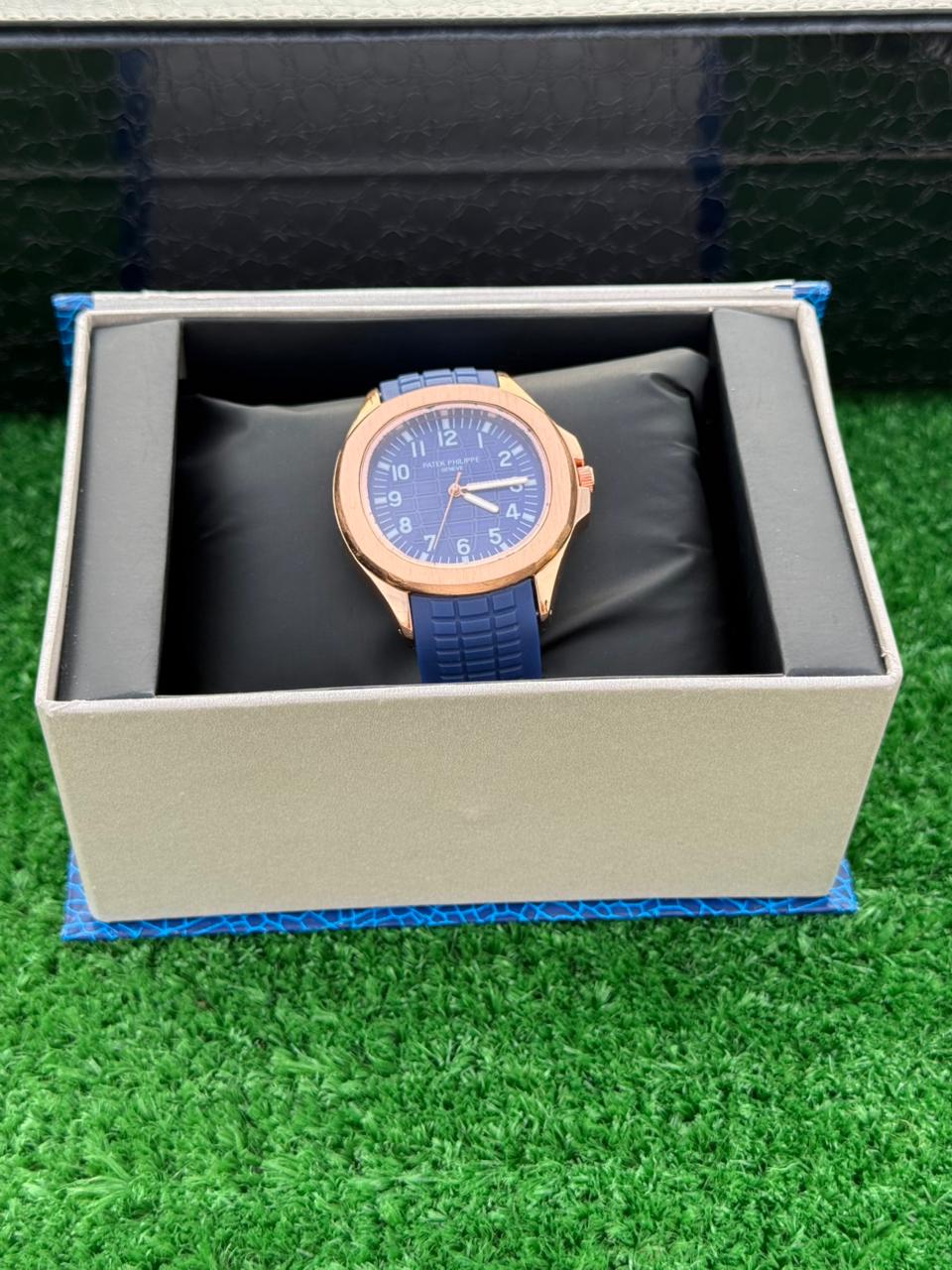 PP Aquanaut Blue Dial Rose Gold Men's Watch