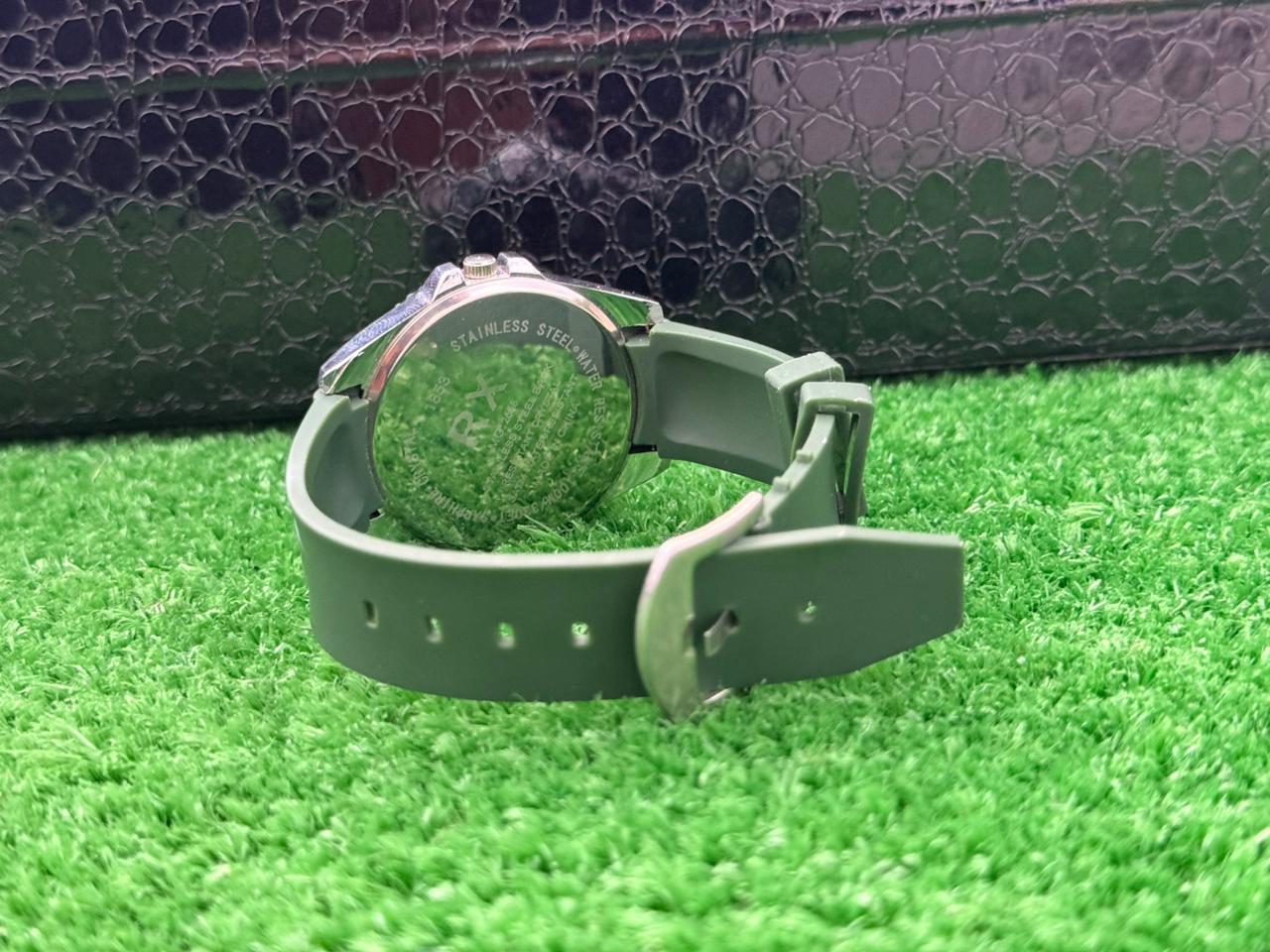 RLX – GMT Master II | Black Dial | Green Bezel | Green Strap Men's Watch