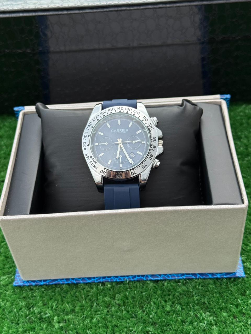 Carrier – Chronograph | Rotating Bezel | Blue Strap | Quartz Men's Watch
