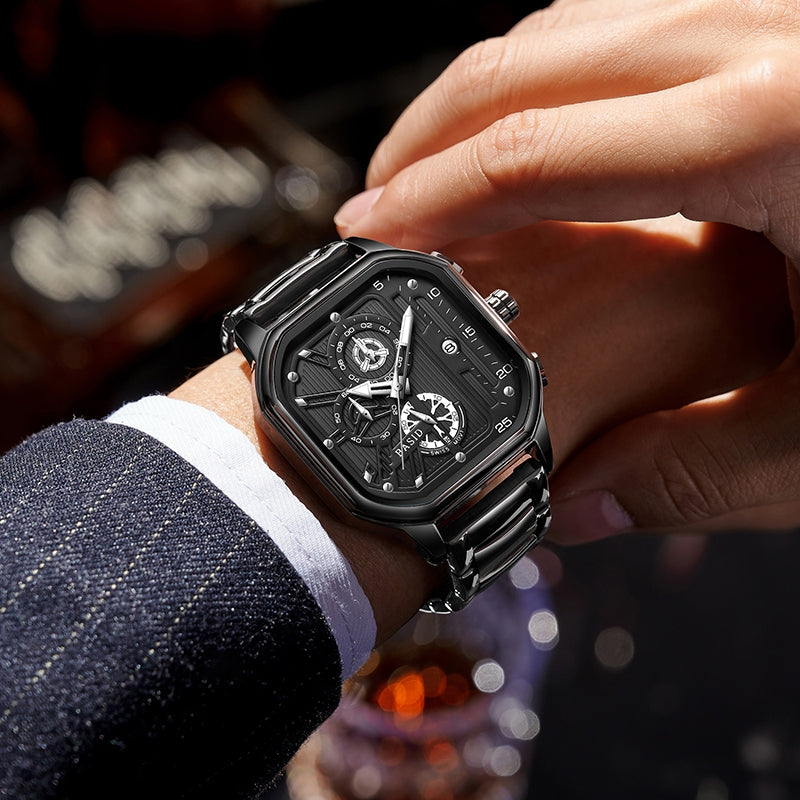 BASID 7260-2 Popular Square Quartz Watch For Men Charm Fashion - Business Watches
