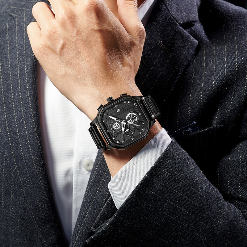 BASID 7260-2 Popular Square Quartz Watch For Men Charm Fashion - Business Watches
