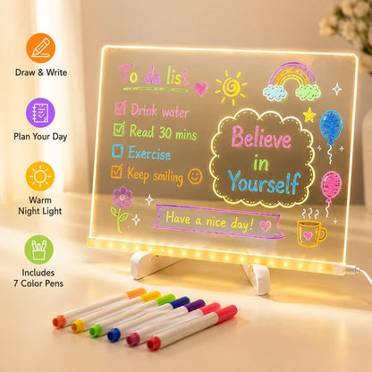 DIY LED Light-Up Writing Board (20x20cm)