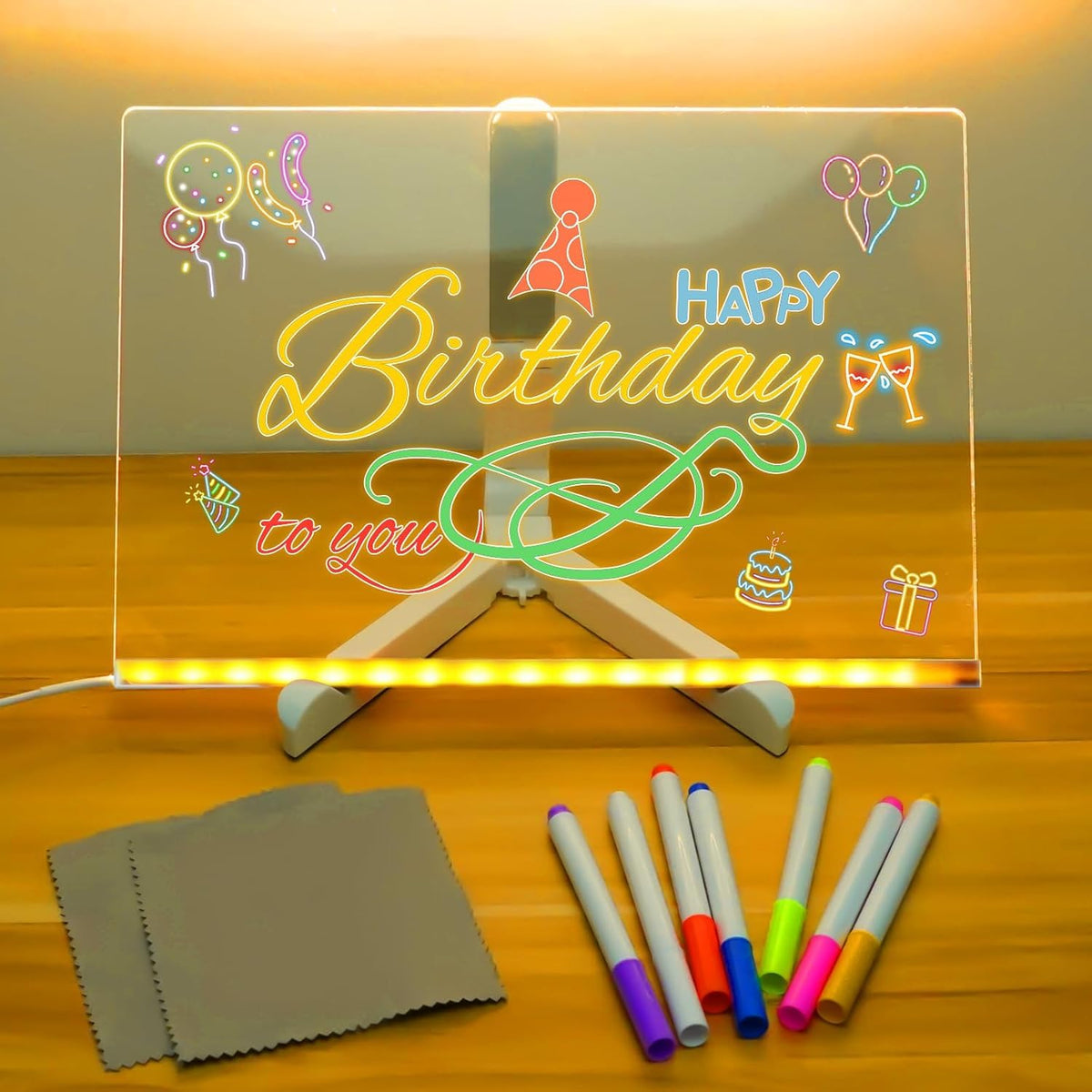 DIY LED Light-Up Writing Board (20x20cm)