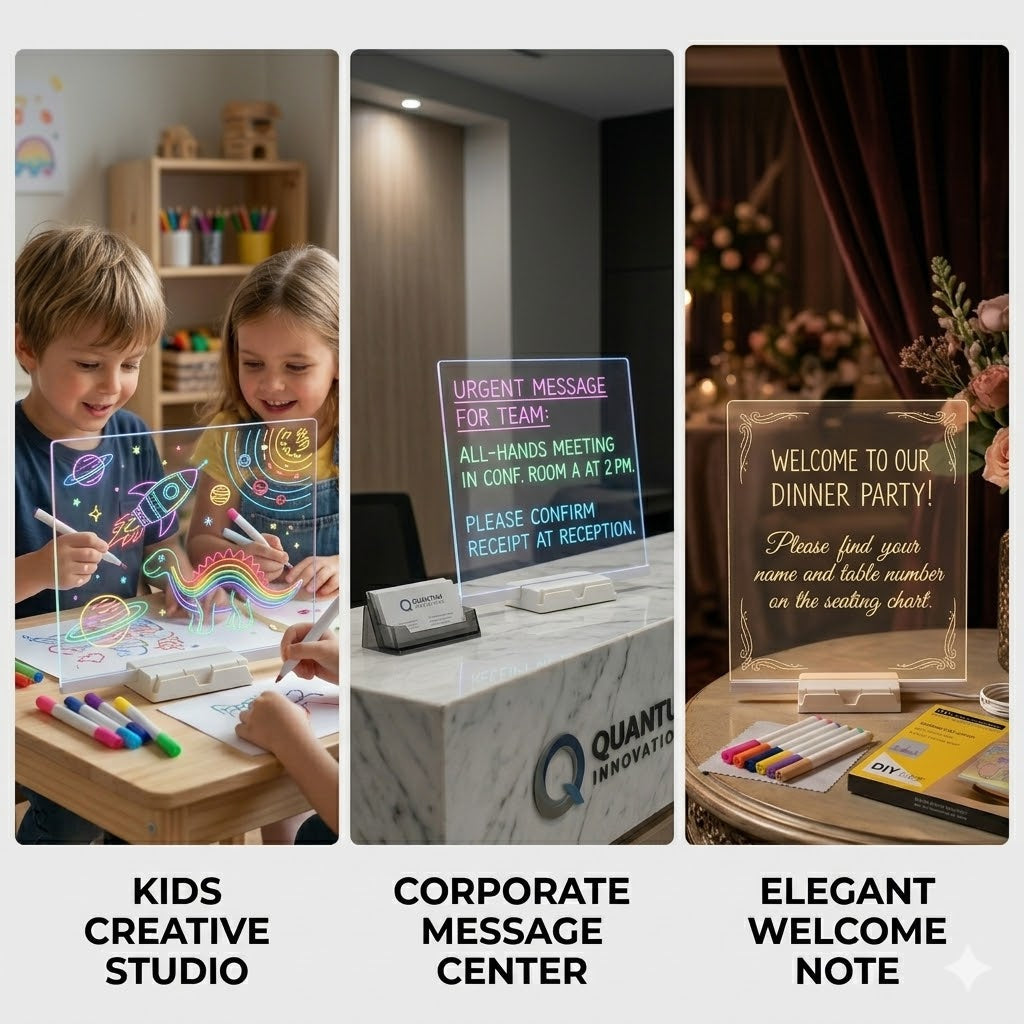 DIY LED Light-Up Writing Board (20x20cm)
