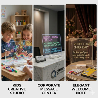 DIY LED Light-Up Writing Board (20x20cm)