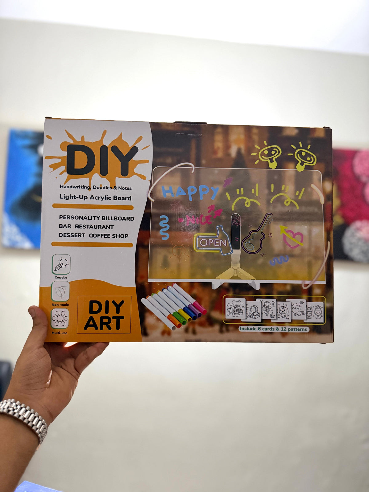 DIY LED Light-Up Writing Board (20x20cm)