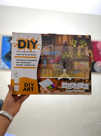 DIY LED Light-Up Writing Board (20x20cm)